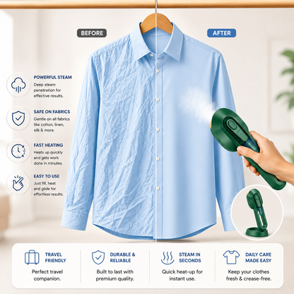 Mini iron steamer + cloth drying line