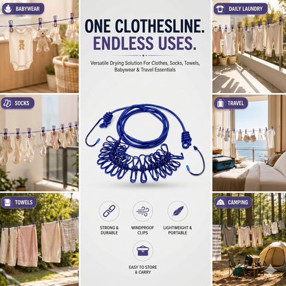 Mini iron steamer + cloth drying line